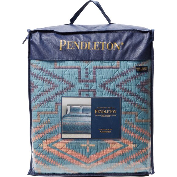 PENDLETON Sunset Cross Twin COVERLET SET - Picture 4 of 5